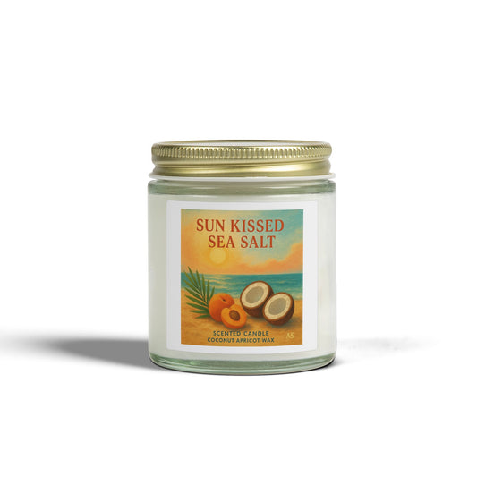 Sun-Kissed Sea Salt Coconut Apricot Wax Candle (4oz & 9oz)