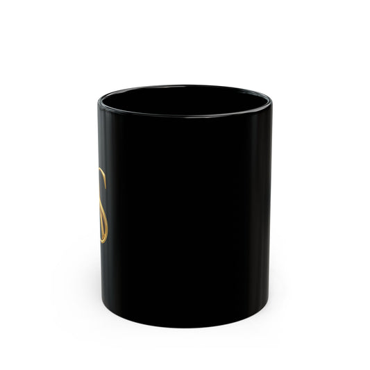 Ambo Smith Black Mug – Elegant Gold Script Coffee Cup (11oz & 15oz)