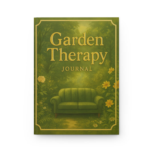 Garden Therapy Hardcover Journal - Floral Writing Notebook, Nature Inspired Gift, Self-Care Journal, Mindfulness Book, Gardening Planner