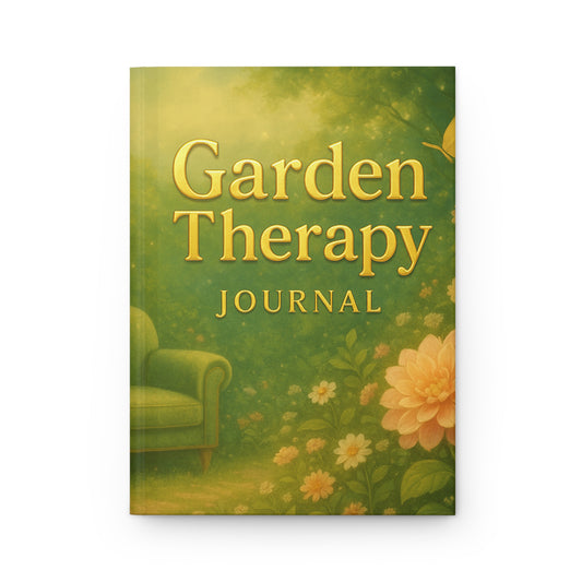 Garden Therapy Hardcover Journal - Floral Writing Notebook, Nature Inspired Gift, Self-Care Journal, Mindfulness Book, Gardening Planner