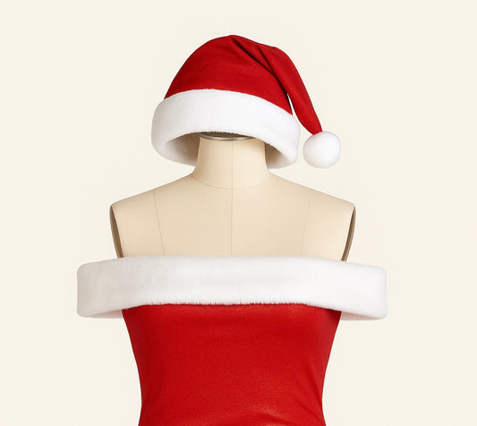 Santa Babe Off-Shoulder Holiday Top