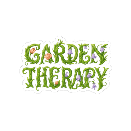 Garden Therapy Stickers, Floral Sticker Pack, Laptop Decor, Gardening Gifts, Flower Stickers, Positive Vibes