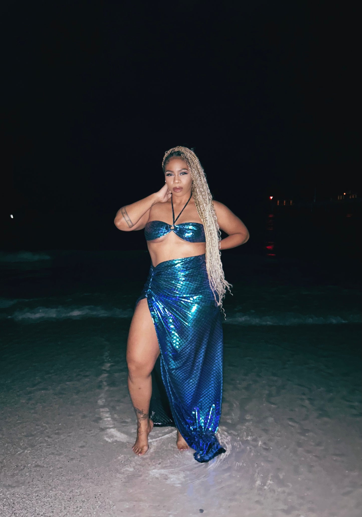 Siren Luxe Mermaid Two-Piece Set – Midnight Ocean